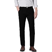 Plaid&Plain Men’s Slim Fit Khaki Pants Men’s Tapered Chino Pants