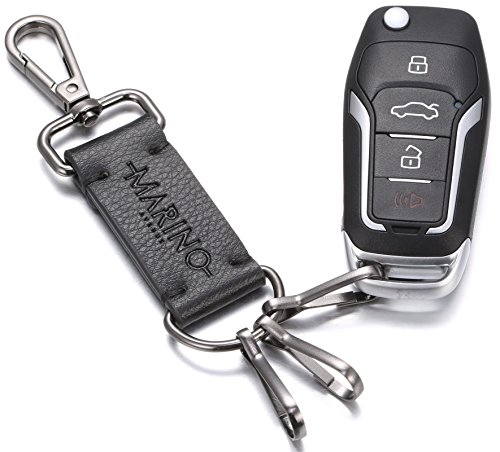 Marino Men's Genuine Leather Ratchet Dress Belt with Automatic Buckle, Enclosed in an Elegant Gift Box - Gunblack Silver Custom: Up to 44" Waist