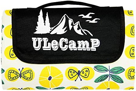 Picnic Blanket 100% Waterproof LARGE Quality Picnic Mat Fleece with Drawstring Storage Sackpack Stylish Beach Blanket Tote | Great with Your Picnic Basket and Picnic Table