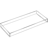 MaxGear Acrylic Vanity Tray, Clear Bathroom Storage Tray for Countertop, Toilet Tank, and Bathtub – Perfect Organizer for Perfume, Soap, Towels, Tissue, Candles, and Plants, 11.8 × 5 × 1.2 Inches