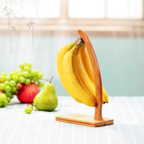 Bamboo Banana Hanger Collection Stand&amp;Holder Grape Headphone Towel Light Weight Kitchen Item Hanger Kitchen Utensils Storage W/Stainless Steel Hook.