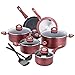 CO-Z 12-PCS Cookware Set Teflon-Coated Nonstick Pots and Pans Set, Induction Compatible, with Bakelite Handle, FDA Certificated, PFOA –Free, Dishwasher-Safe (12-PCS Cookware Set)