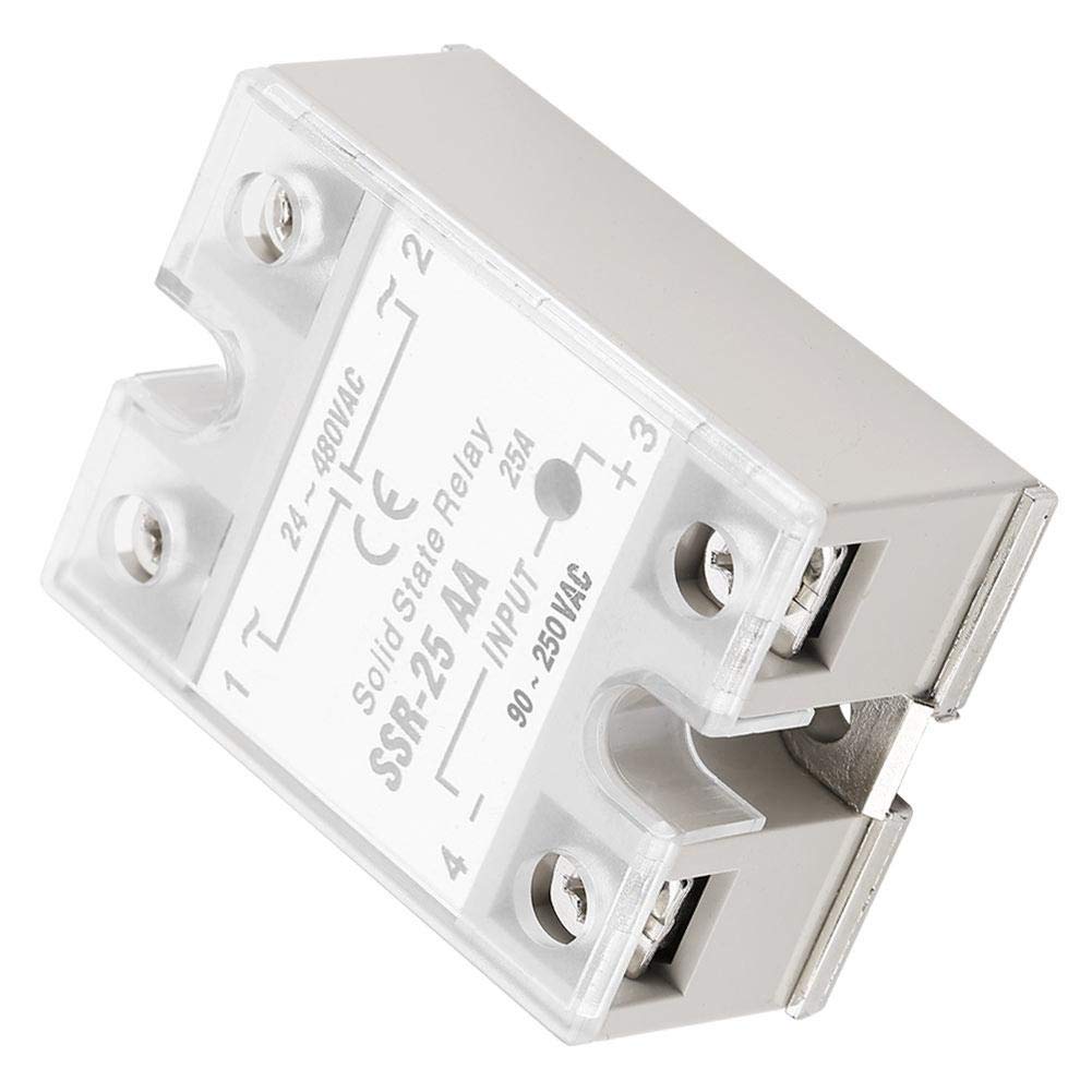 Solid State Relay, SSR-25 AA 25A No Switching Spark, Fast Switching Speed, No Noise output voltage 24-480V AC Input voltage 90-250V - Image 5