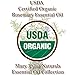 Organic Rosemary Essential Oil 4 oz, USDA Certified Organic By Mary Tylor Naturals Premium Therapeutic Grade, 100% Pure and Natural, Perfect for Aromatherapy, DIY, Relaxation and Improved Mood