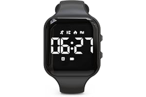 Non-Bluetooth Led Fitness Tracker Watch,Digital Pedometer Watch,with Step Counting/ Distance/ Calories/Stopwatch/Alarm Clock,