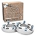 RockTrix - 1 inch ATV Wheel Spacers (4x110, 74mm Bore, 10x1.25 Studs Nuts) Compatible with Various Honda Yamaha Kawasaki Suzuki Bombardier (Read Listing for Year Model Info) UTV V3 25mm Silver 2pcs
