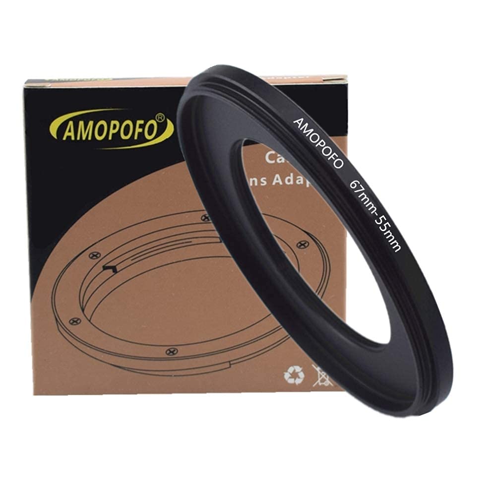 67mm to 55mm Camera Filters Ring Compatible All 67mm Camera Lenses to 55mm UV CPL Filter Accessory,67-55mm Camera Step-Down Ring