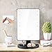 NEWQIBEAUTY Lighted Makeup Mirror with 16 LED Lights,Removeable 10x Magnification Spot Mirror,180 Degree Adjustable Rotation,Touch Screen Lighted Vanity Mirror