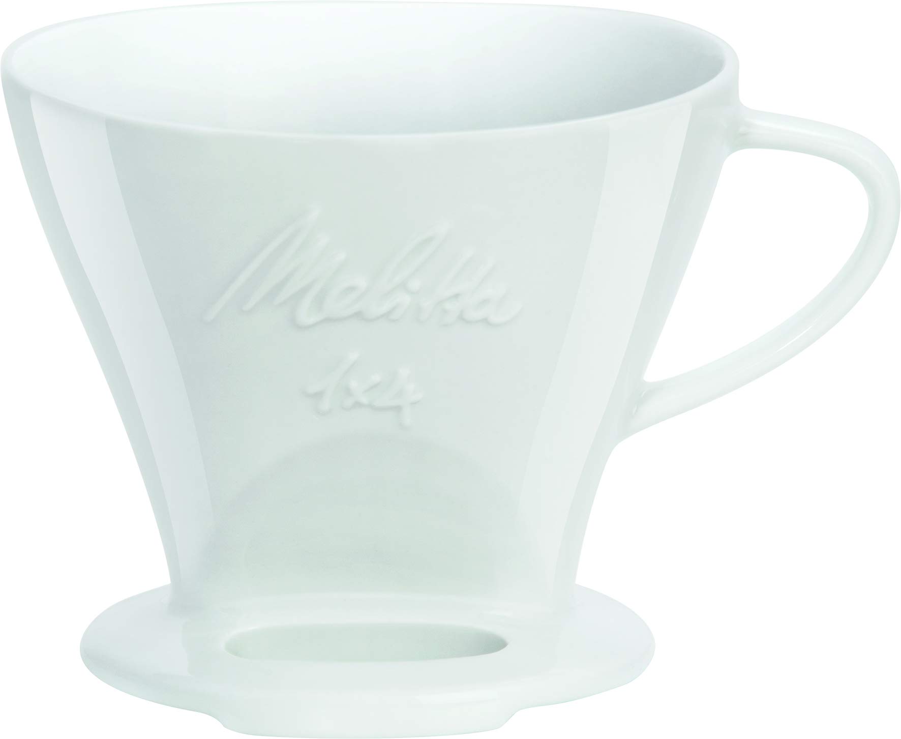 Melitta Porcelain Coffee Filter, 6763134, for Filter Size 1 x 4, White