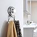 Mee'life Bathroom Suction Cup Hooks Stainless Steel Holder wall mount for Towel Robe Loofah – Removable Repositionable Waterproof Bathroom Kitchen Bags Hanger Caps key coat Hook heavy duty Chrome