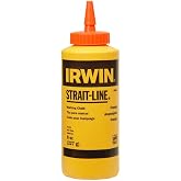 IRWIN Tools STRAIT-LINE High-Visibility Marking Chalk, 8-ounce, Orange (64905ZR), Pack of 1