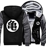 Poetic Walk Anime Dragon Ball Z Son Goku Thicken Jacket Fleece Winter Hoodie