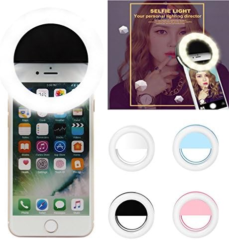 WEIERJIA 36 LED Selfie Ring Fill Light for iPhone7/7plus,iPhone 6/6s,iphone 6 plus/6s Plus iPad, Samsung Galaxy S7/S7 Edge ,Galaxy S6 Edge/S6,Blackberry, Motorola and All the Smart Phones(Black)