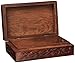 Handcrafted Wooden Jewelry/Keepsake Box with Lid - Small Wood Storage Chest Vintage Look (8 x 5)
