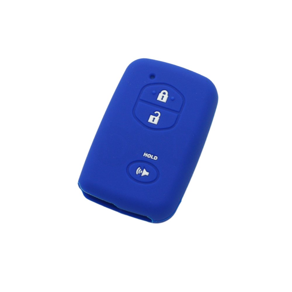BROVACS Silicone Cover Protector Case Holder Skin Jacket Compatible with TOYOTA 3 Button Smart Remote Key Fob CV2404 Deep Blue