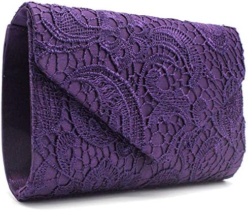 Tavie Lace Clutches Satin Handbag Crossbody Bag Envelope Purse Prom Evening Party Bags For Women Girls Ladies