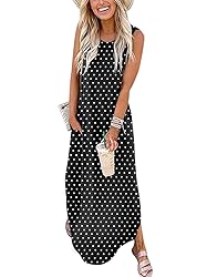 ANRABESS Women Casual Loose Sundress Sleeveless