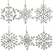 Handmade Snowflake Iron & Glass Pendant Christmas Tree Ornaments Set | ShalinIndia Elegant Hanging Decor for Home and Party Decoration | 6 Inches Christmas Decorations for Tree