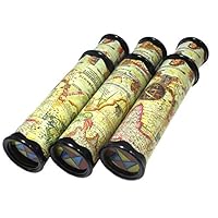 SPADORIVE 3 Pack Magic Kaleidoscope Toy for Kids Adults 3D Mirror Lens Kaleidoscope Party Favors Stretchable Long Classic Kaleidoscope Toy Educational Science Developmental Toy (Orange)