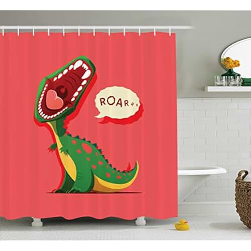 dinosaur shower curtain