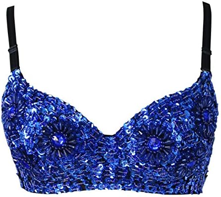 Kimring Women's Steampunk B Cup Spike Studs Rivet Party Club Rave Sport Bra Tops
