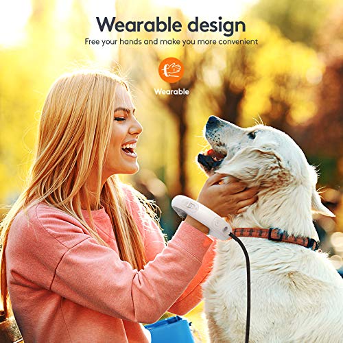 Saike Heavy Duty Retractable Dog Leashes with Flashlight, 360° Tangle Free Dog Walking Leash with Anti-Slip Handle, One-Hand Brake Pet Leash for Puppy Small Medium Large Dogs