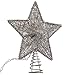 Kurt Adler 10-Inch Silver Star Treetop with 20 Mini UL Lights