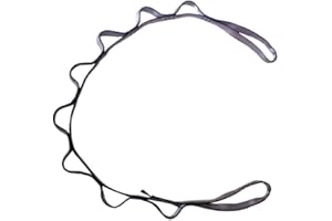 wellsem 23kn Daisy Chain Sling Rock Safety Climbing Strap Adjustable with 10 Loops,for Aerial Yoga,Swing, Hammock, Suspension, Exercise (Pack 1)
