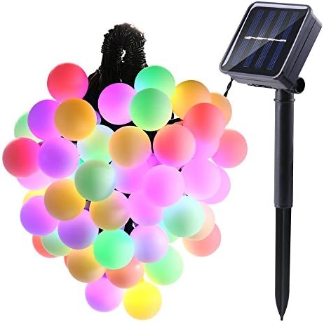 LUCKLED Globe Solar Powered String Lights, 21ft 50 LED Christmas Lights Decorative Lighting for Outdoor, Home, Garden, Patio, Lawn, Party and Holiday Decorations(Multi-Color)