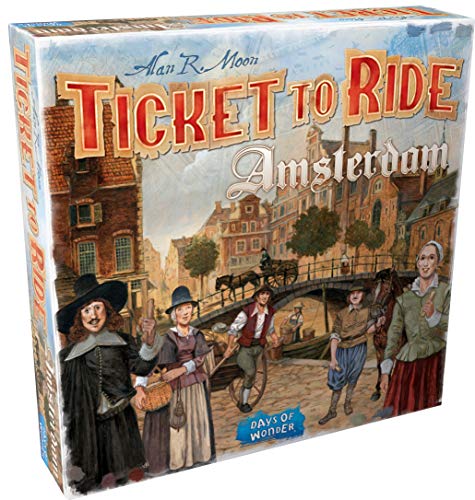 Asmodee Ticket to Ride Amsterdam Board Game - Train Route-Building Strategy Game, Fun Family Game for Kids & Adults, Ages 8+, 2-4 Players, 10-15 Minute Playtime