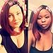 MISSWIG Female Wigs Relistic Looking Wine Red Synthetic Side Part Hair Short Bob Ombre Black To Red Full Wigs for Women