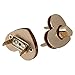 BQLZR Light Golden 32 x 25mm Leather Craft Case Clasp Heart Shape Turnlock Bag Purse Twist Lock Pack of 2