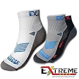 CYCLING RUNNING SOCKS - High Performance Moisture Wicking Ultra Breathability No Blister Quarter Sock 3 Colors