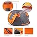 OILEUS XL Instant Pop Up Tents for Camping 5-6 Person Tent with Sky-Window Easyup-Fast Pitch & Fold with 14 Reinforced Steel Stakes & Carrying Bag Ideal for Family Backpacking Hiking