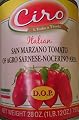 San Marzano Peeled Tomato D.O.P. Agro-Nocerino 28 Oz. 6 Pk.