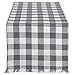 DII Heavyweight Fringed Check Tabletop Collection, Table Runner, 14x72, Gray