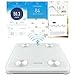 Scale,SNUUNG Body Fat Scale, High Quality Bluetooth Smart Digital, Bathroom Weight Scale,Work With IOS And Android APP, 400 Lbs (Creamy White)