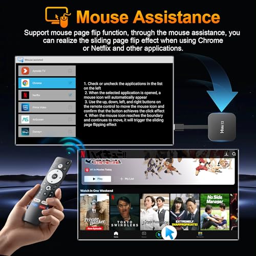 Android TV Stick 14.0, Smart TV Stick 2GB RAM 16GB ROM RK3518 Chip, Dual WiFi 2.4G/5.8G, BT5.0, HDMI 2.0 & HD 4K, Voice Remote Support for Video and Audio, Black 2026