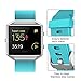 SKYLET Compatible with Fitbit Blaze Bands for Men Women, 3 Pack Soft Sport Silicone Replacement Sport Wristband with Stainless Steel Frame Compatible with Fitbit Blaze Bracelet