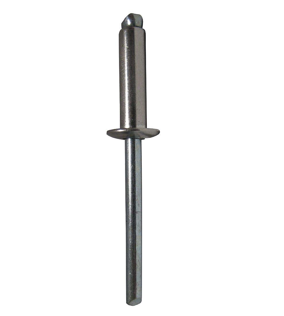 3/16" Diameter X 1/2" Stainless Rivet with Steel Mandrel, Dome Head.376