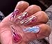 Flame Reflections Nail Stickers - 16pcs Halloween Holographic Fire Flame Nail Art Decals Nail Stencil for Nails Manicure, Maples DIY Nail Foils Tape Adhesive Decoration by DR.MODE
