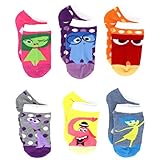 Inside Out Girls 6 pack Socks (Toddler/Little Kid/Big Kid/Teen/Adult)