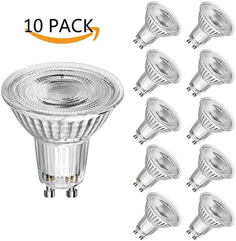 Lightstory GU10 LED Bulbs, 5W 500lm, 50W Halogen Bulbs Equivalent, 4000K Neutral White, 40° Beam Angle, MR16 GU10 LED Light Bulbs, Non-Dimmable, UL Listed, 10-Pack