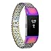 Lwsengme Metal Bands for Fitbit Charge 2,Charge2 Tracker Replacement. Magnet Strap Lock Large Small (Colorful Metal, 5.5