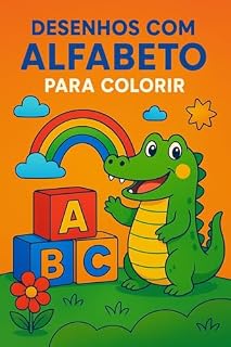 Livro Livro para colorir desenho e alfabeto