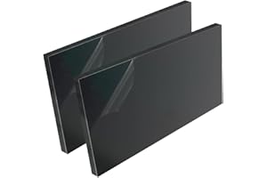 GLN High-Density Polyethylene (HDPE) Plastic Sheet 1/8" Thick 12" X 16"- Black HDPE Sheet,for Machining, Home Improvements, DIY Projects, Engineering,High-Density Polyethylene Plastic Block (Pack of 2)