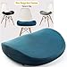 Japanese Seat Cushion – Advanced Comfort Memory Foam, Washable, Non Slip Cushion Orthopedic Design to Relieve Back Sciatica Coccyx, and Tailbone Pain (Blue)
