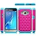 J1 Case, Galaxy Amp 2 Case, Galaxy Express 3 Case, NOKEA Studded Rhinestone [Shock Absorption] Hybrid Armor Defender Protective Case Cover for Samsung Galaxy J1 2016/Amp 2/Express 3 (Rose Aqua)