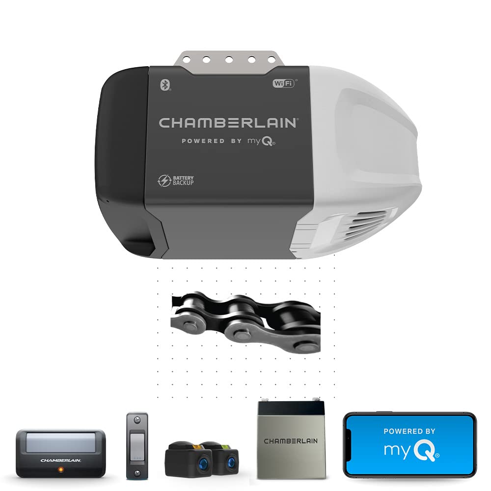 Photo 1 of **PARTS ONLY**Chamberlain C2212T Smart Wi-Fi Garage Door Opener, 1/2-HP Chain Drive Motor - Quantity 1