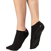 SHASHI Full Foot Ankle Socks for Women — Pilates Socks with Grips — Non-Slip Sock Pair for Barre, Yoga & More